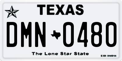 TX license plate DMN0480