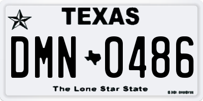 TX license plate DMN0486