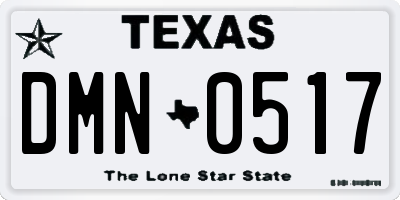 TX license plate DMN0517