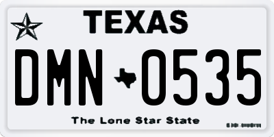 TX license plate DMN0535