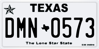 TX license plate DMN0573