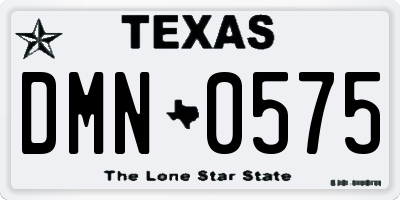 TX license plate DMN0575