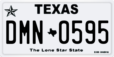 TX license plate DMN0595