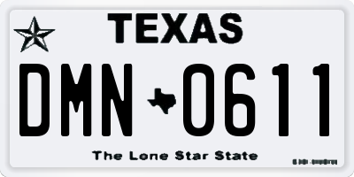 TX license plate DMN0611