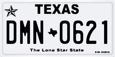 TX license plate DMN0621