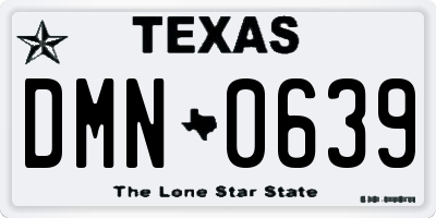 TX license plate DMN0639
