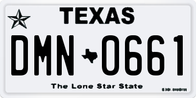 TX license plate DMN0661