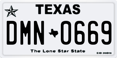 TX license plate DMN0669