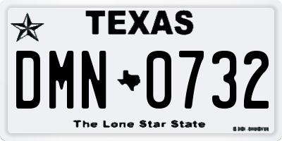 TX license plate DMN0732