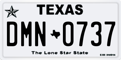 TX license plate DMN0737