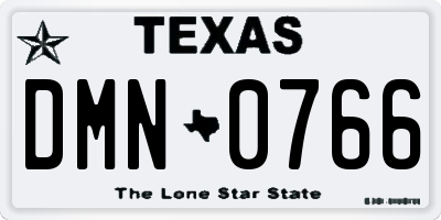 TX license plate DMN0766
