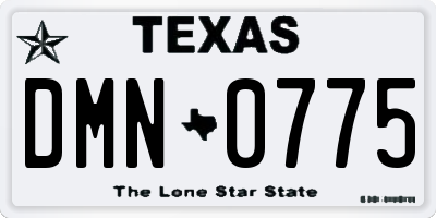 TX license plate DMN0775