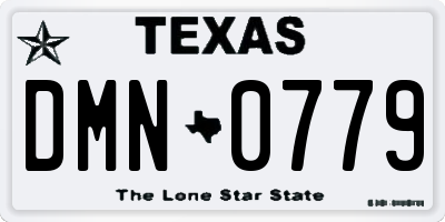 TX license plate DMN0779