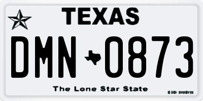 TX license plate DMN0873