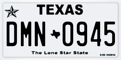 TX license plate DMN0945