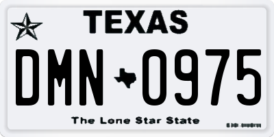 TX license plate DMN0975