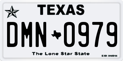 TX license plate DMN0979