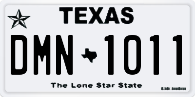 TX license plate DMN1011