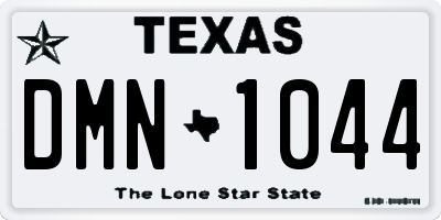 TX license plate DMN1044