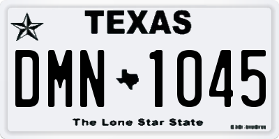 TX license plate DMN1045