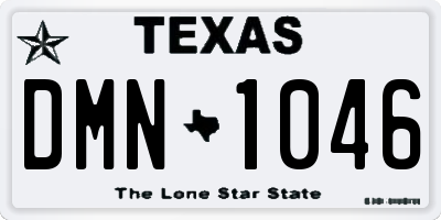 TX license plate DMN1046