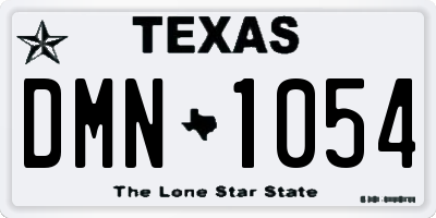TX license plate DMN1054