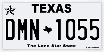 TX license plate DMN1055