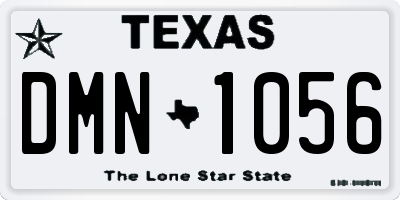 TX license plate DMN1056