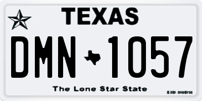 TX license plate DMN1057