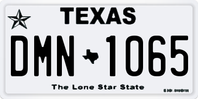 TX license plate DMN1065