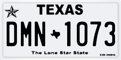 TX license plate DMN1073