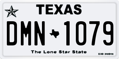 TX license plate DMN1079
