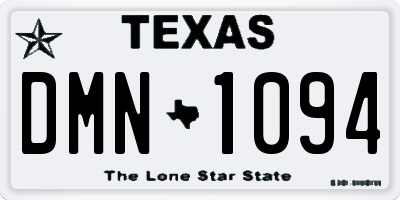 TX license plate DMN1094