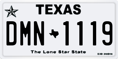 TX license plate DMN1119