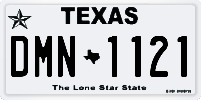 TX license plate DMN1121