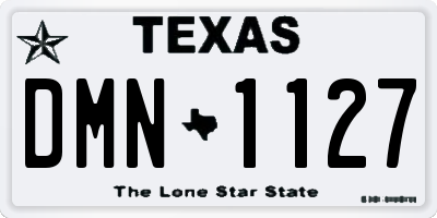 TX license plate DMN1127