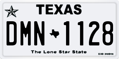 TX license plate DMN1128