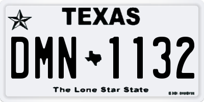 TX license plate DMN1132