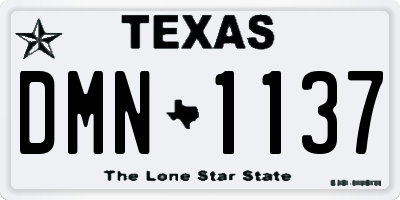 TX license plate DMN1137