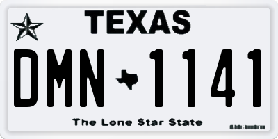 TX license plate DMN1141