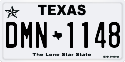 TX license plate DMN1148