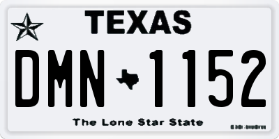 TX license plate DMN1152