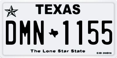 TX license plate DMN1155