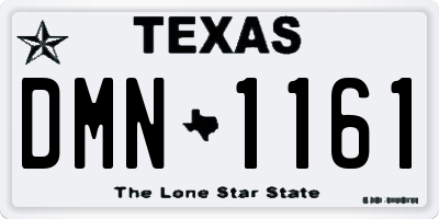 TX license plate DMN1161