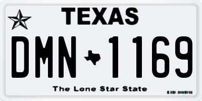 TX license plate DMN1169