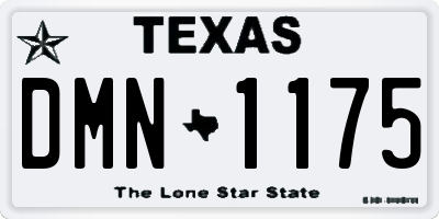 TX license plate DMN1175