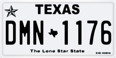TX license plate DMN1176
