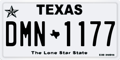 TX license plate DMN1177