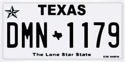 TX license plate DMN1179