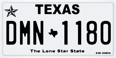 TX license plate DMN1180